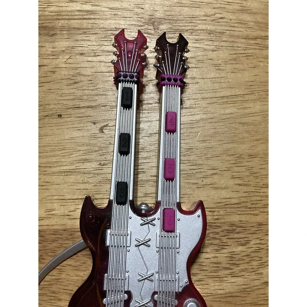 LOL Surprise OMG Doll Metal Chick Double Neck Guitar- WORKS